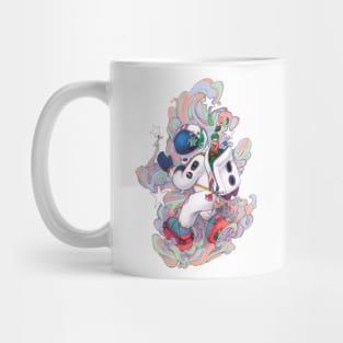 Astronaut Backpacker - Blue + Red Mug